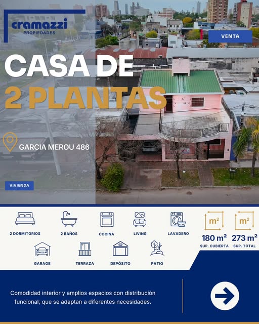 Vivienda en venta publicada por Cramazzi Propiedades